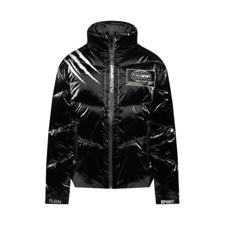 Plein Sport Plein Sport Winterjas zilvergrijs / zwart / wit