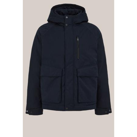 WE Fashion Heren parka jas - Regular fit - Donkerblauw - Maat: XS