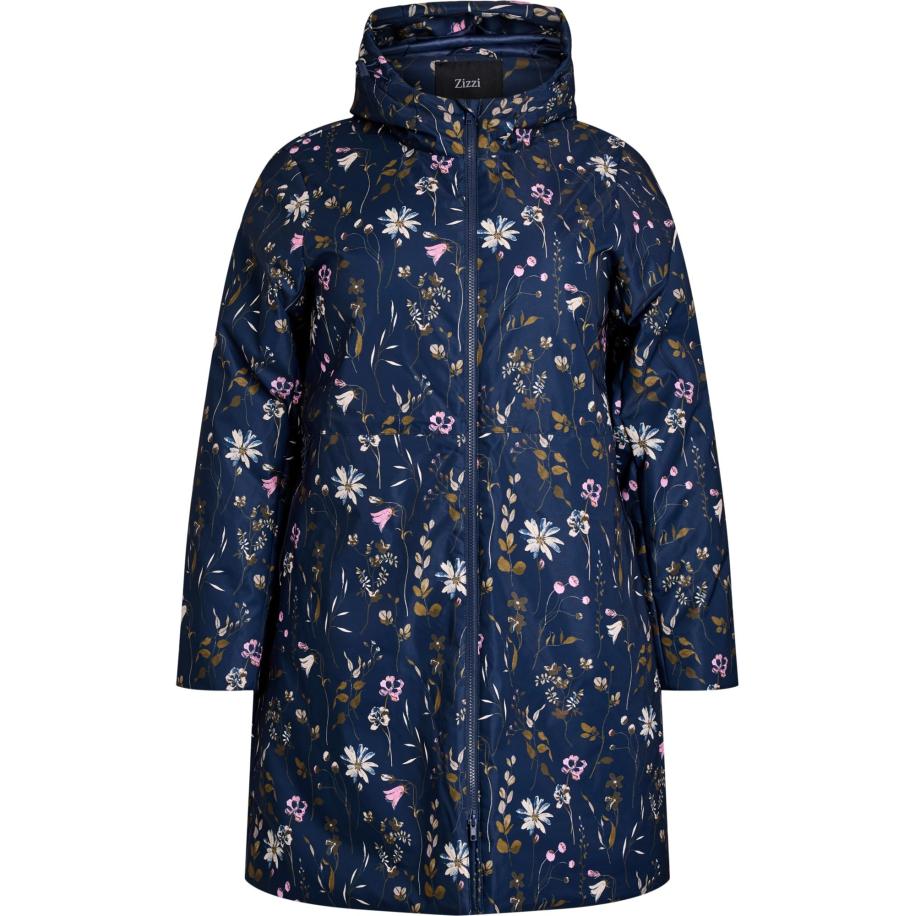Zizzi Zizzi Outdoorjas Mwilla navy / gemengde kleuren -