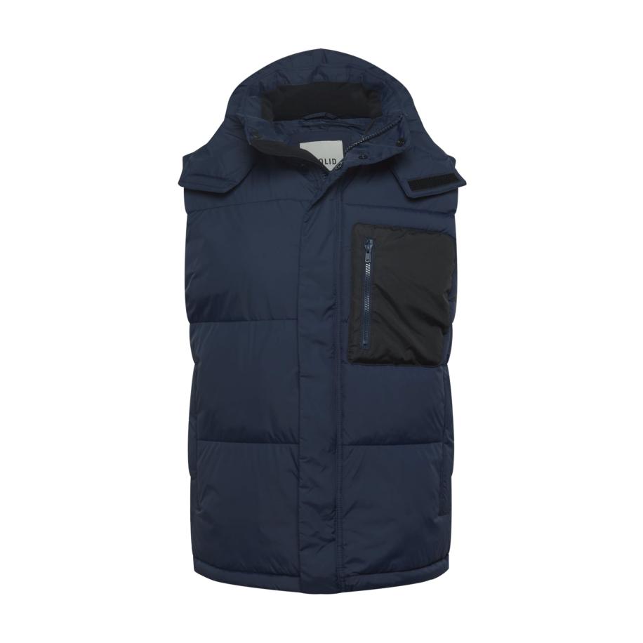 !Solid Bodywarmer navy / zwart / wit Blauw