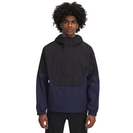 Herenanorak Under Armour Cloudstrike Zwart / Midnight Marineblauw / Reflecterend XL