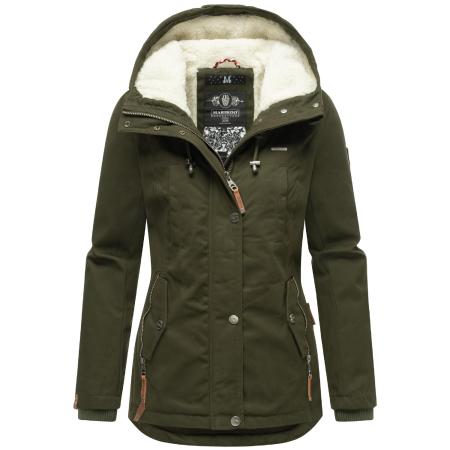 MARIKOO Winterparka Bikoo ombergrijs / donkergroen