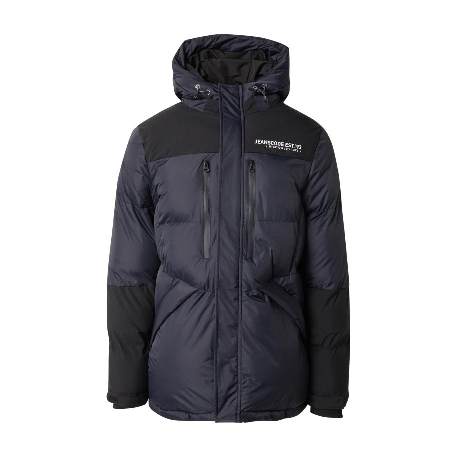 Indicode INDICODE Winterparka Kayce navy / zwart / wolwit -