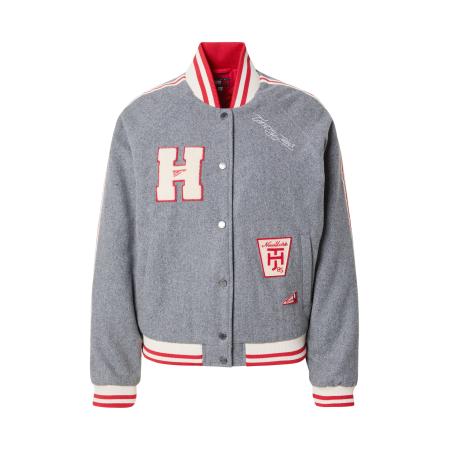 Tommy Jeans Tommy Jeans Tussenjas stone grey / cranberry / wit