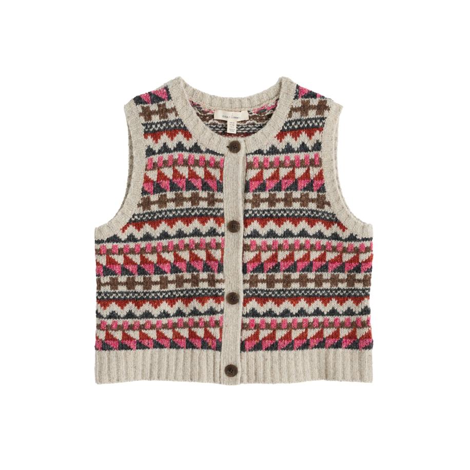 Seasalt Cornwall Seasalt Cornwall Bodywarmer Dawson Pick beige / bruin / pink / rood / zwart -