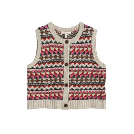 Seasalt Cornwall Seasalt Cornwall Bodywarmer Dawson Pick beige / bruin / pink / rood / zwart