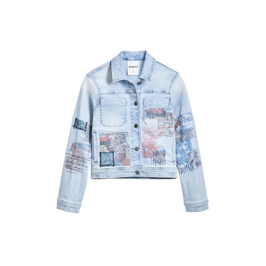 Desigual Desigual Tussenjas blauw denim / gemengde kleuren -