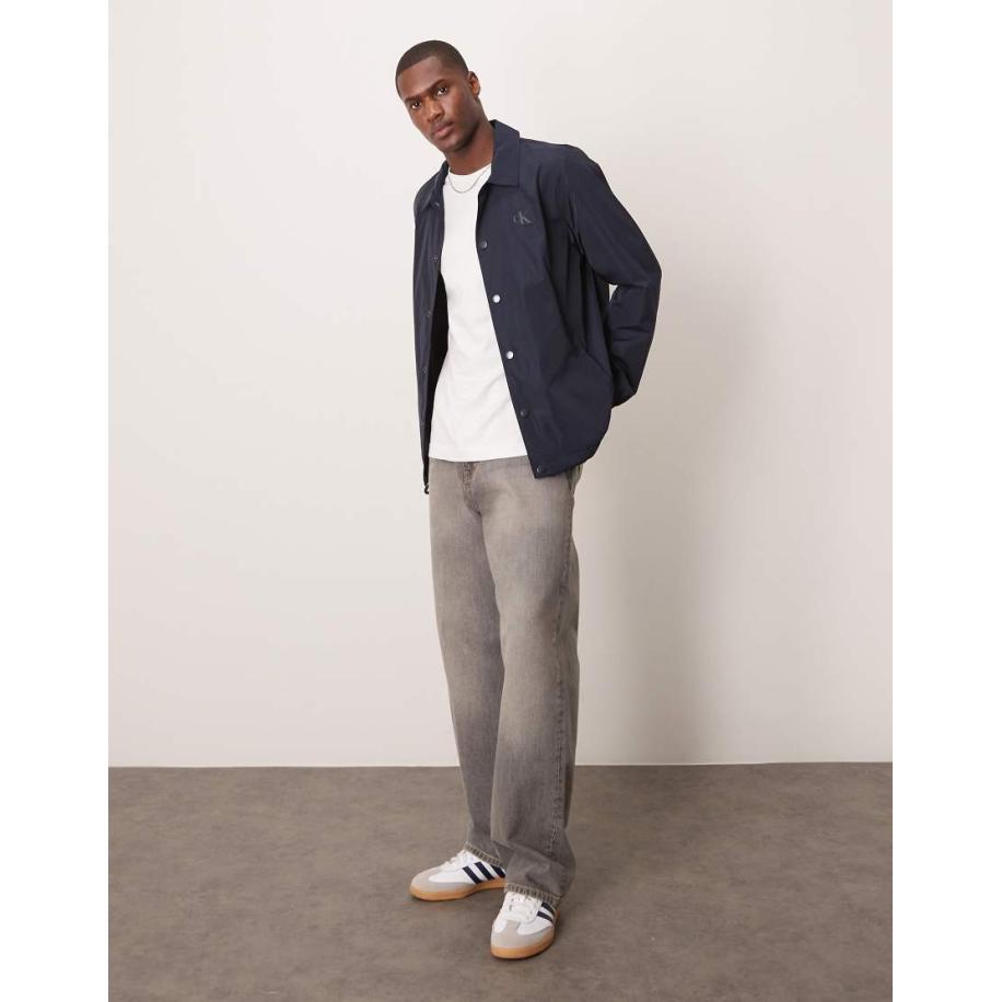Calvin Klein Jeans - Coachjack van nylon in marineblauw Blauw