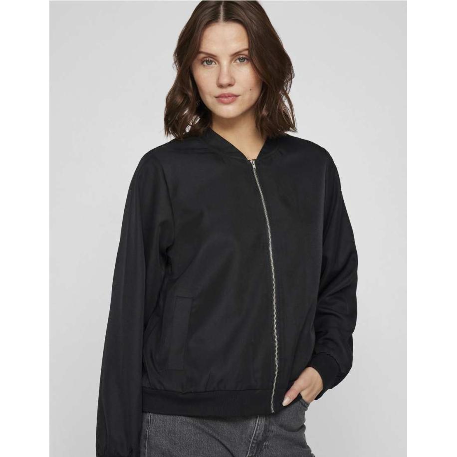 VILA Bomberjack in zwart Zwart