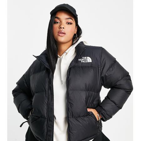The North Face Plus 1996 Retro Nuptse Gewatteerd jack in zwart-Black