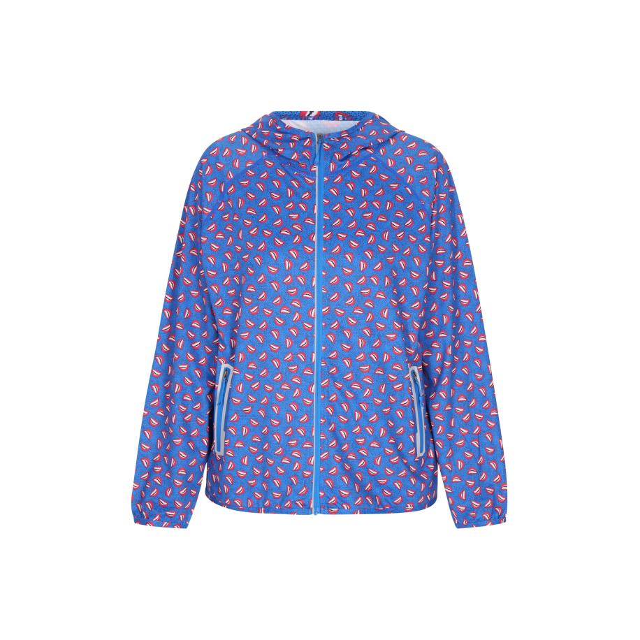 Swirly swirly Tussenjas blauw / rood / zwart / wit -