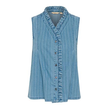 Culture CULTURE Bodywarmer CU Renny blauw denim / wit