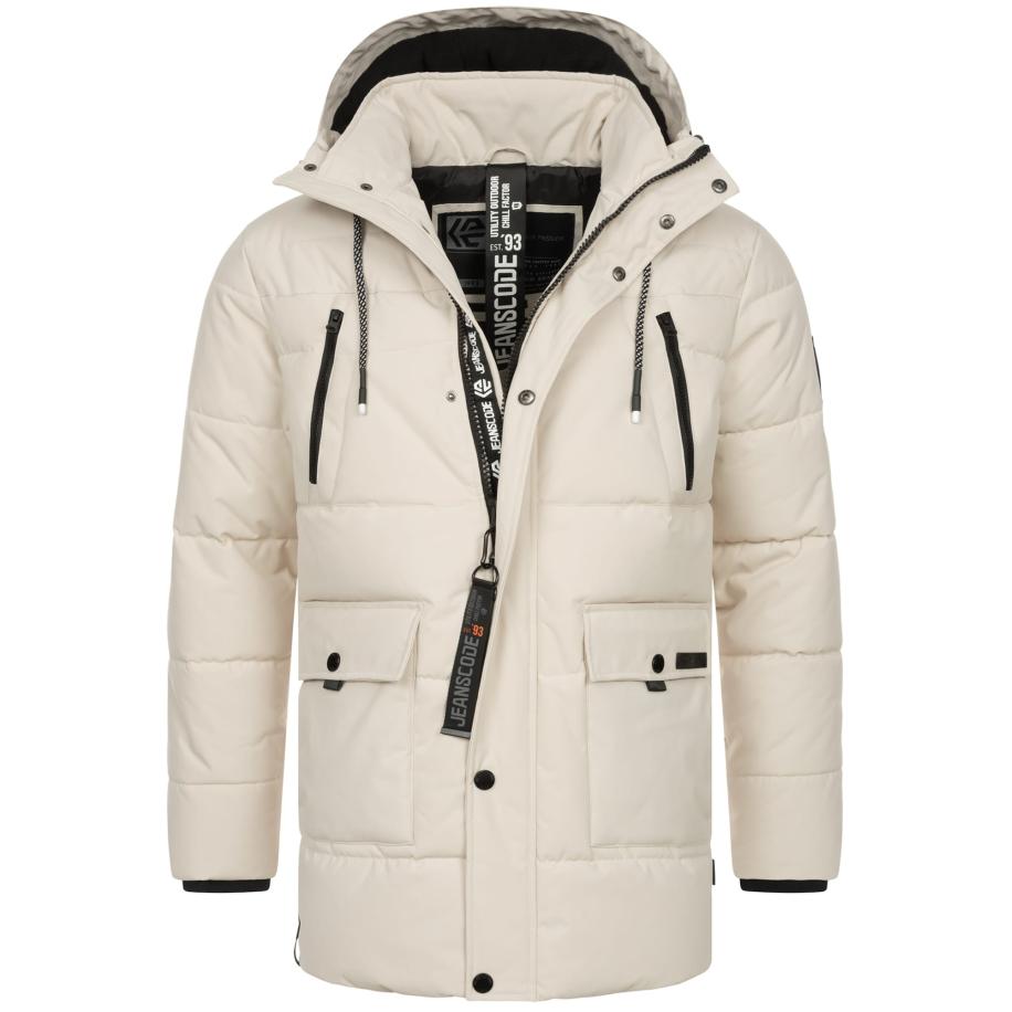 INDICODE JEANS INDICODE JEANS Winterparka Wess beige / zwart -