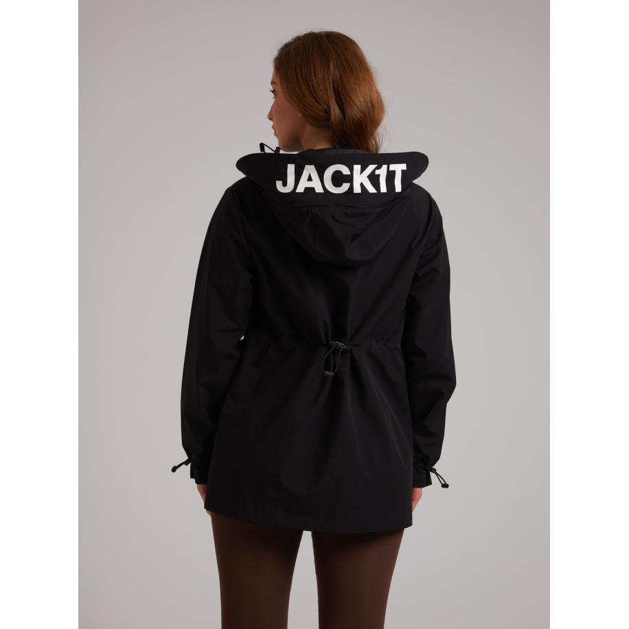 JACK1T JACK1T Outdoorjas Helio Mid Windbreaker zwart -