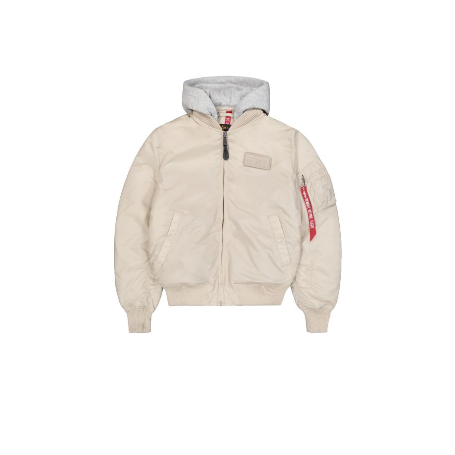 Alpha Industries ALPHA INDUSTRIES Tussenjas beige / grijs / rood / wit -