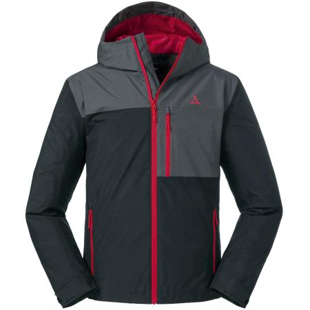 Schöffel Outdoorjas Winterhude grijs / rood / zwart