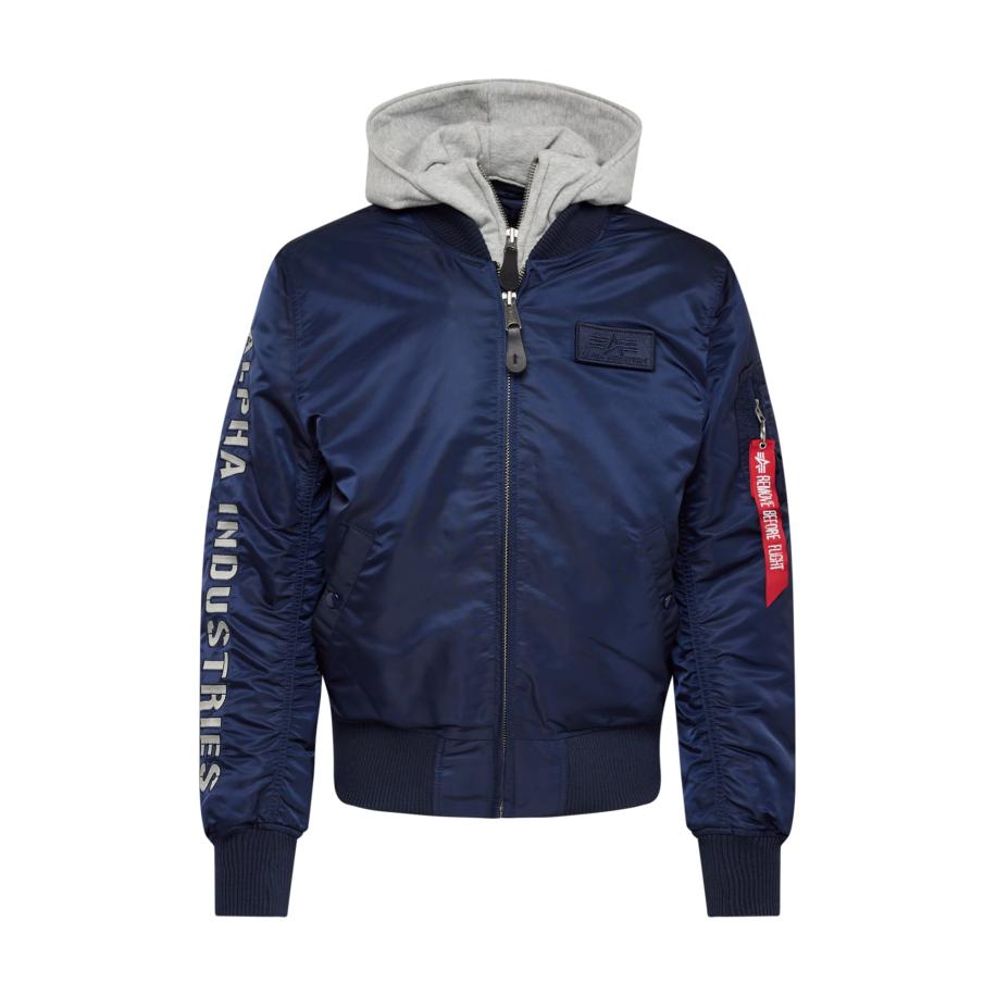 Alpha Industries ALPHA INDUSTRIES Tussenjas navy / grijs gemêleerd / rood / wit -