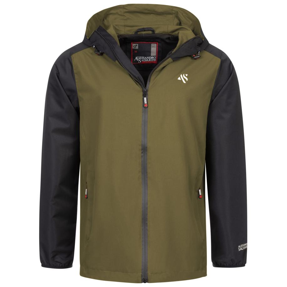 Alessandro Salvarini Alessandro Salvarini Functionele jas olijfgroen / zwart / wit -