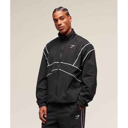 Gymshark Retro Crinkle Track Jacket Black