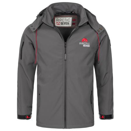 Arctic Seven Arctic Seven Functionele jas donkergrijs / rood / wit