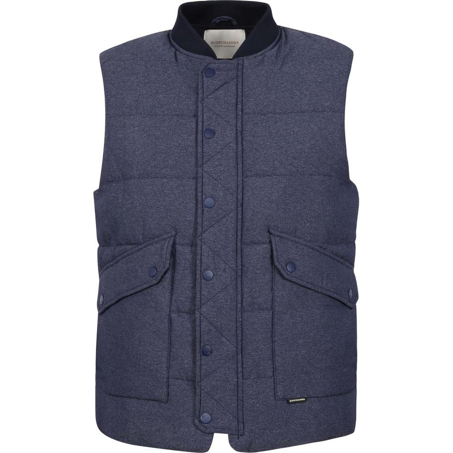 Scotch and Soda Bomber Bodywarmer Donkerblauw Blauw