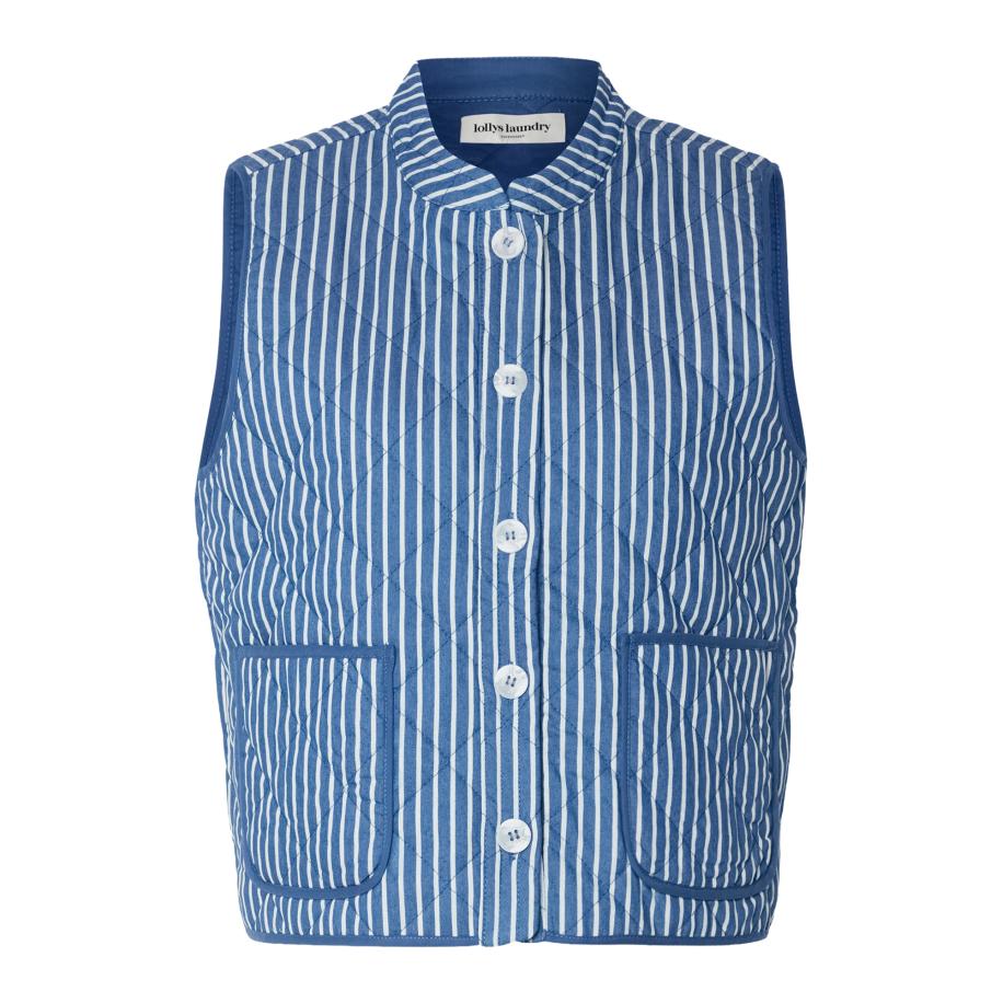 Lollys Laundry Lollys Laundry Bodywarmer Cairo blauw / wit -