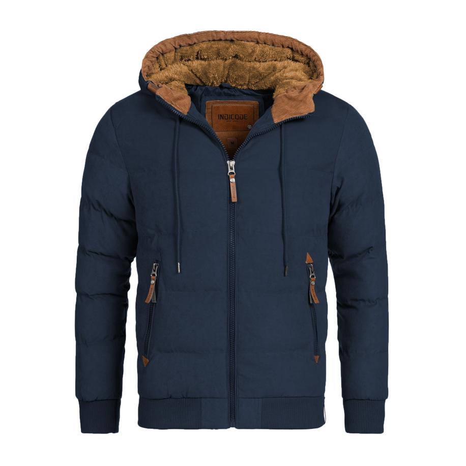 INDICODE JEANS INDICODE JEANS Winterjas Adeline navy / bruin -