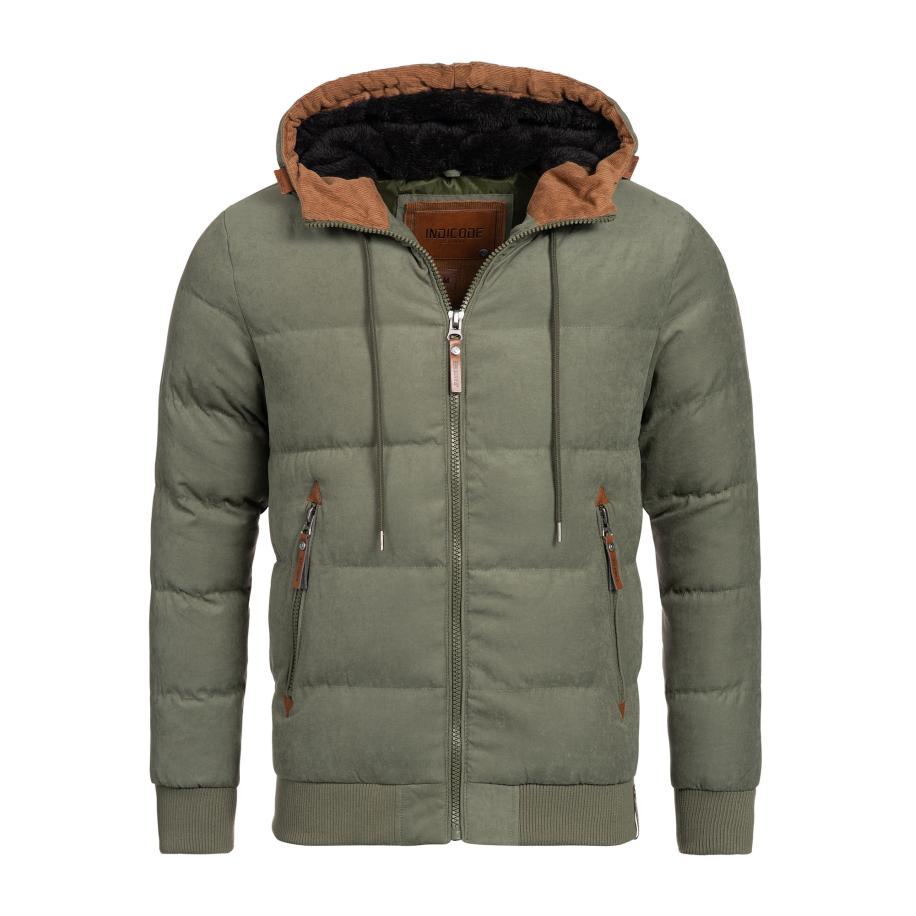 INDICODE JEANS INDICODE JEANS Winterjas Adeline bruin / riet / zwart -