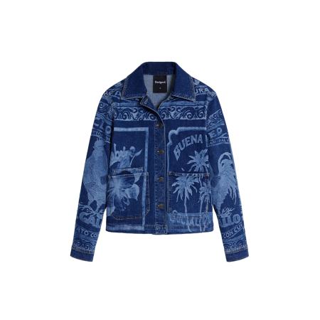 Desigual Desigual Tussenjas blauw / lichtblauw