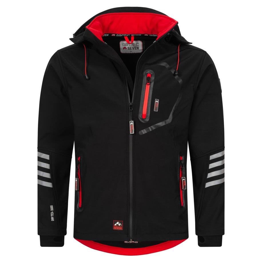 Arctic Seven Arctic Seven Tussenjas zilvergrijs / neonrood / zwart / wit -