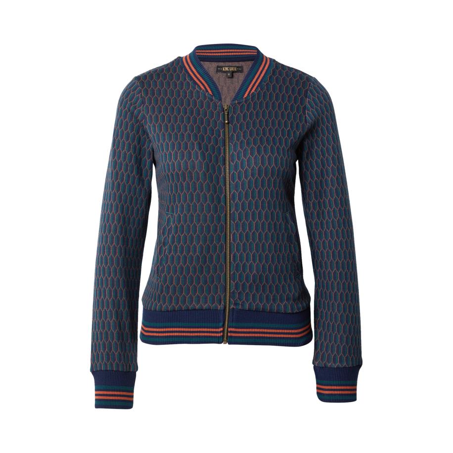 King Louie King Louie Tussenjas Bessie nachtblauw / donkergroen / mandarijn -