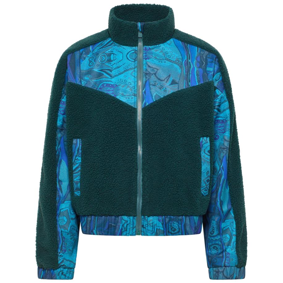 carlo colucci Carlo Colucci Fleece jas Ezechiele blauw / turquoise -