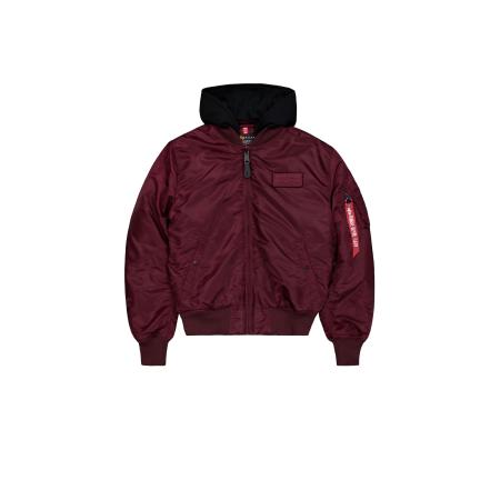 Alpha Industries ALPHA INDUSTRIES Winterjas MA-1 Zip Hood grijs / donkerrood
