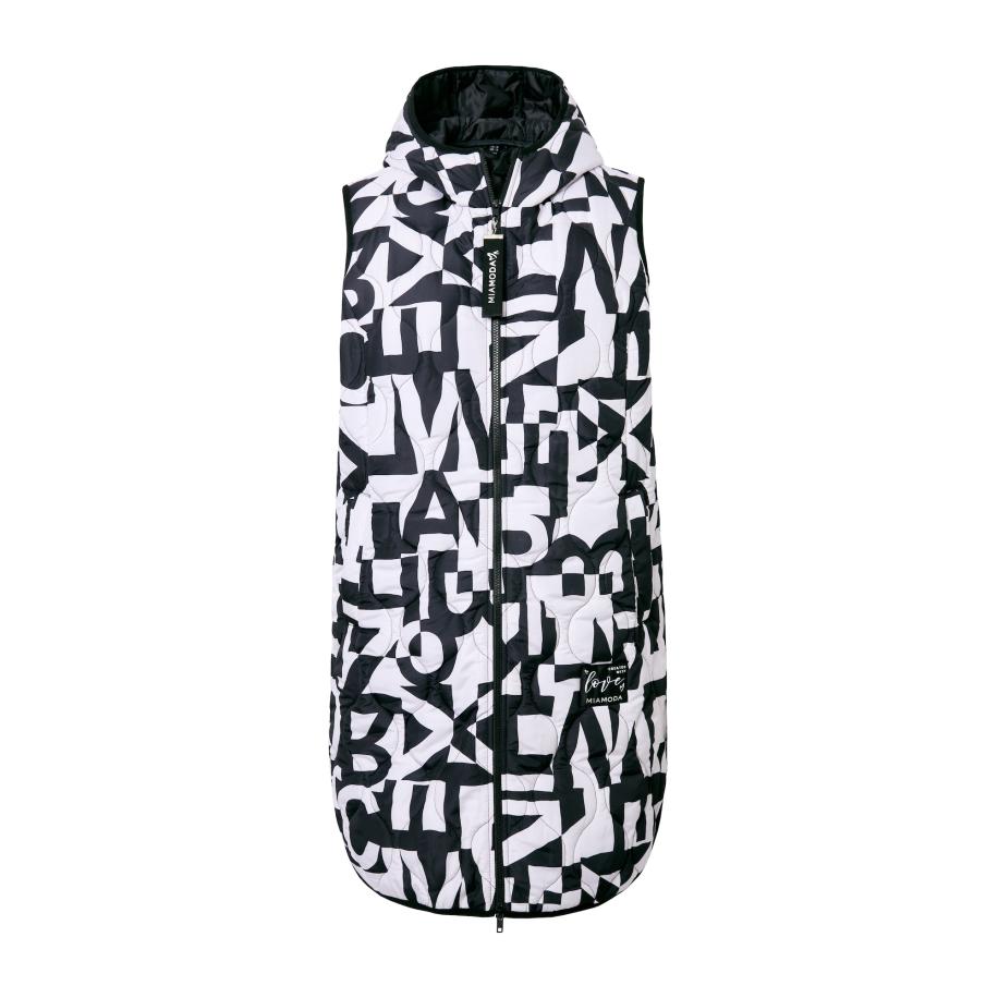 MIAMODA MIAMODA Bodywarmer zwart / offwhite -