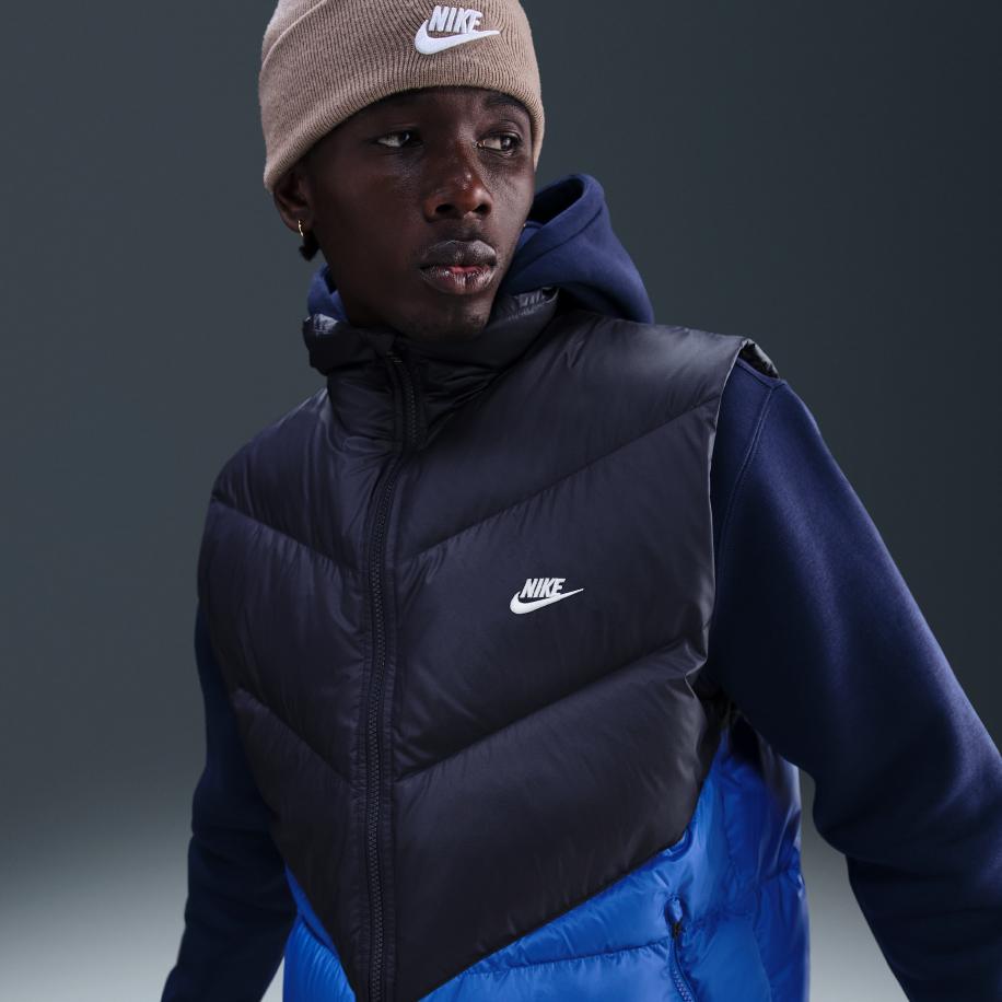 Nike Windrunner statement bodywarmer met donsvulling voor heren - Blauw Blauw