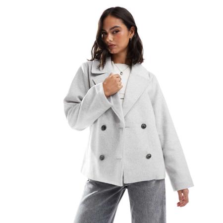 Hollister Klassiek jack van wolmix in lichtgrijs