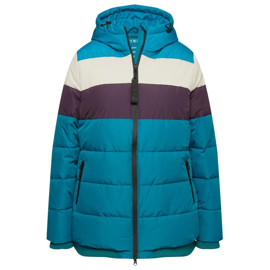 Ulla Popken Ulla Popken Functionele jas petrol / donkerlila / wit -