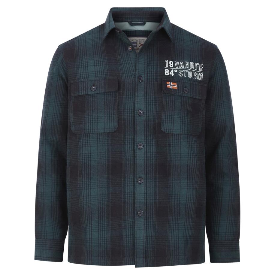 jan vanderstorm Jan Vanderstorm Tussenjas Olafstad petrol / bloedrood / wit -