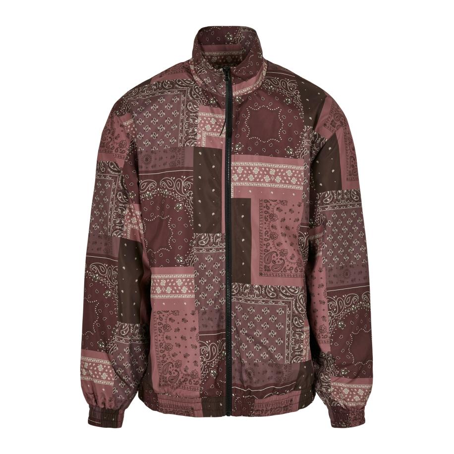 Urban Classics Urban Classics Tussenjas donkerbruin / bessen / wit -