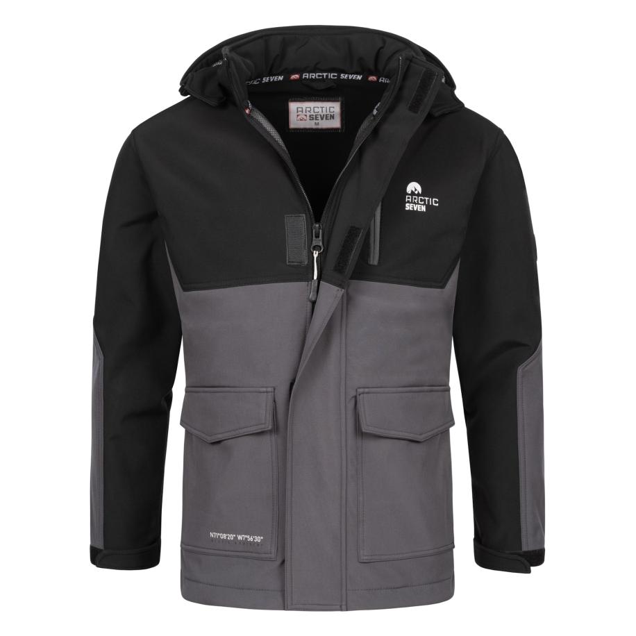 Arctic Seven Arctic Seven Functionele jas donkergrijs / zwart -