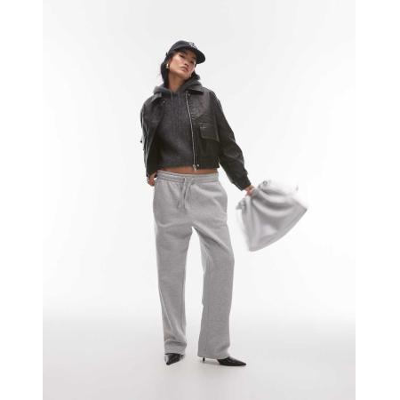 Topshop Kort bol bomberjack van imitatieleer in zwart