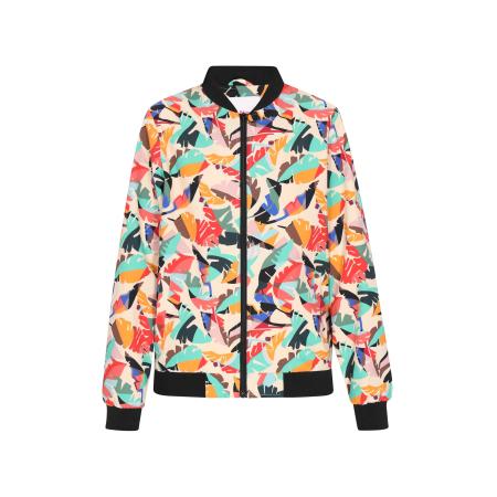 MYMO Tussenjas turquoise / rood / zwart / offwhite