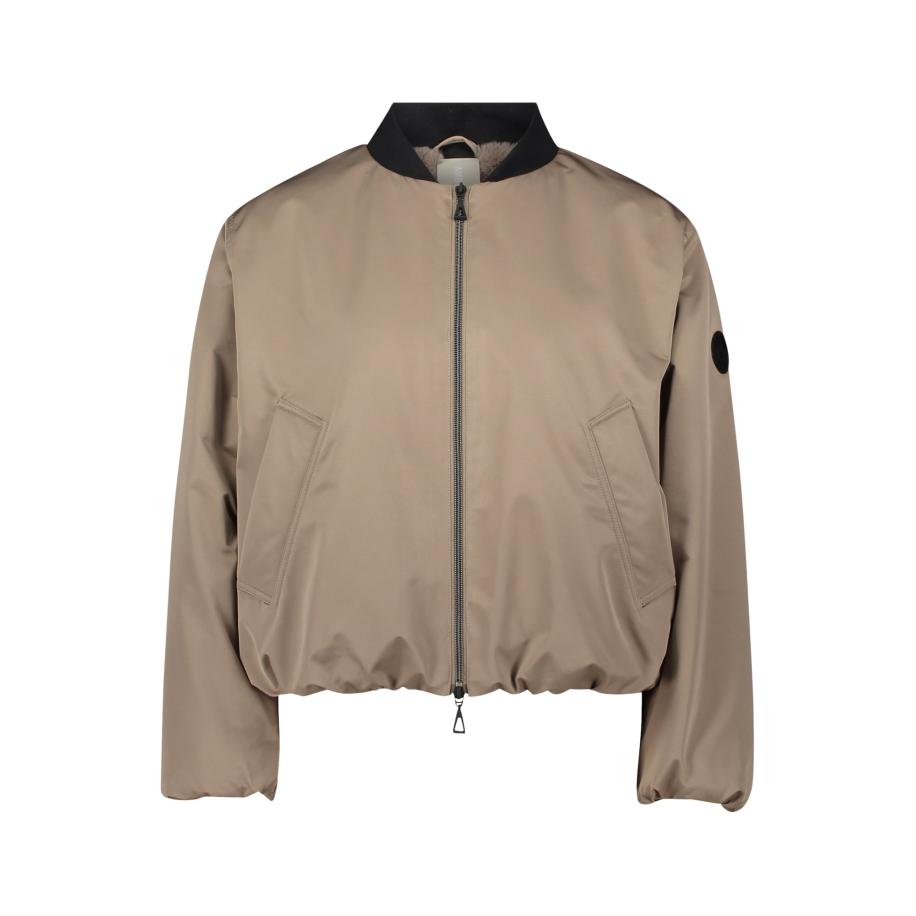 Amber & June Amber & June Tussenjas PlUEsch lichtbruin -