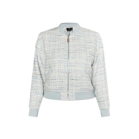Faina faina Blazers Bouclé lichtblauw / goud / zilver / wit