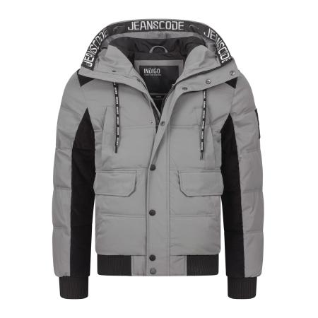 INDICODE JEANS INDICODE JEANS Winterjas Jakobe grijs / zwart