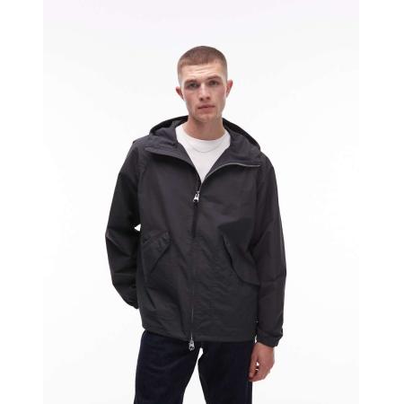 ARKET - Windjack met ritssluiting en capuchon in grijs