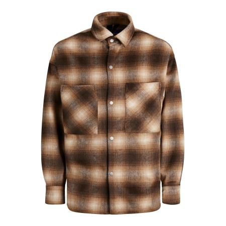 Jack & Jones JACK & JONES Tussenjas Cane kastanjebruin / wit