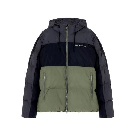 Emporio Armani EA7 Emporio Armani Winterjas antraciet / groen / zwart