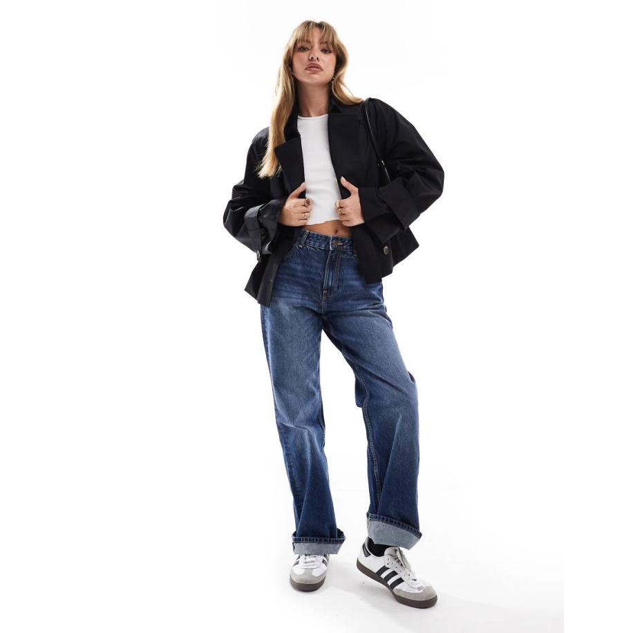 & Other Stories Korte trenchcoat in zwart Zwart