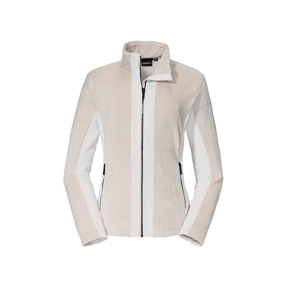 Schöffel Schöffel Fleece jas Valetta crème / wit -